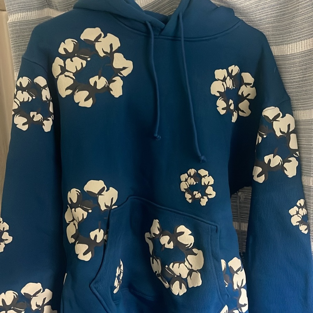 Navy Cactus Wreath Hoodie authentic